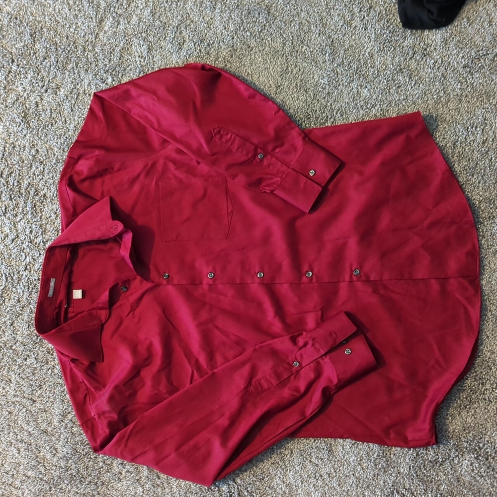 Red dress shirt